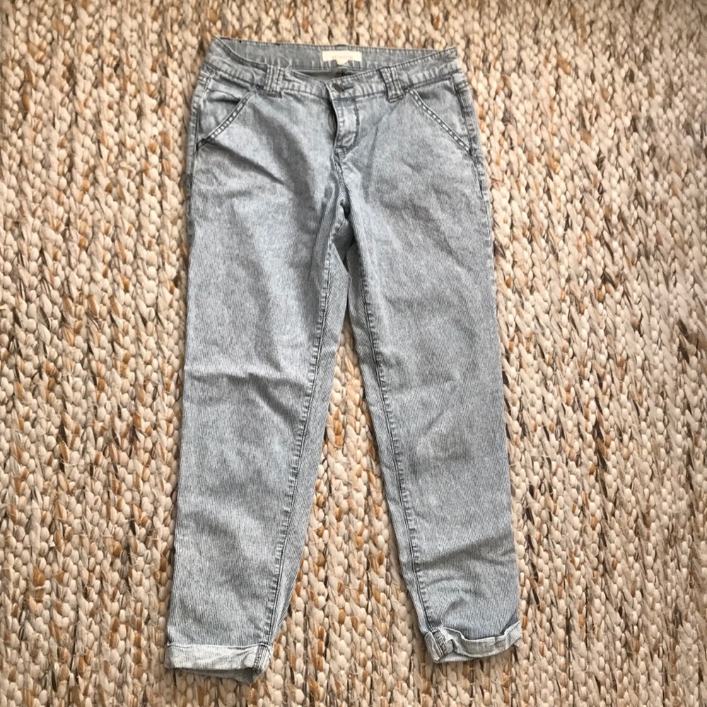 21 Denim Blue Pinstripe Skinny Jeans